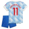 Conjunto (Camiseta+Pantalón Corto) Manchester United Mason Greenwood 11 Segunda Equipación 2021/22 - Niño